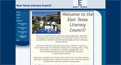 Desktop Screenshot of easttexasliteracycouncil.org